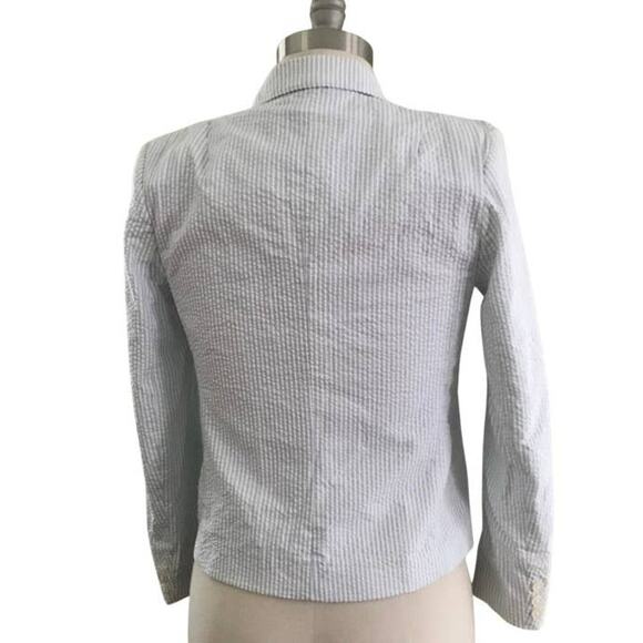 1970s The Villager Pinstriped Seersucker Jacket Size 12 Fits Modern Medium - Picture 3 of 5